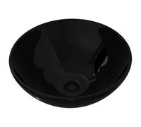 vidaXL Lavandino da bagno in ceramica nera rotondo