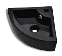 vidaXL Lavandino con Troppopieno 45x32x12,5 cm Nero