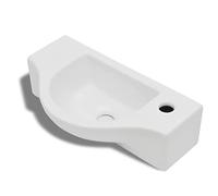 AX Lavabo Ceramica Bagno Bianco Lavandino Toilette Lavatoio 45x25x12cm 0K 141930