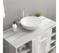 vidaXL Lavandino Bianco 28x28x10 cm in Ceramica