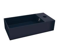 vidaXL Lavandino con Troppopieno Lavello per Bagno Lavabo per Toilette Sanitari Prodotti per Bagno Vaschetta in Ceramica Blu Scuro