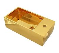 vidaXL Lavandino con Troppopieno 49x25x15 cm in Ceramica Oro