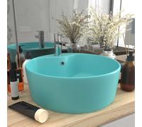 vidaXL Lavandino con Troppopieno Lavello per Bagno Lavabo per Toilette Sanitari Prodotti per Bagno Vaschetta Verde Chiaro Opaco 36x13 cm Ceramica