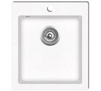 vidaXL - Lavandino Cucina Granito Bianco Crema Solo Lavello Con Montaggio Sopra