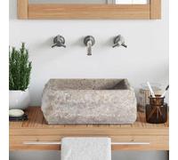 vidaXL Lavandino Grigio 30x30x13 cm in Marmo