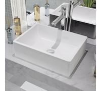vidaXL Lavandino in Ceramica Bianca 41x30x12 cm