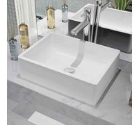vidaXL Lavandino in Ceramica Bianca 41x30x12 cm