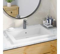 vidaXL Lavandino in Granito 600x450x120 mm Bianco