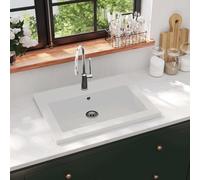 vidaXL Lavandino in Granito 600x450x120 mm Bianco