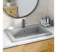 vidaXL Lavandino in Granito 600x450x120 mm Grigio