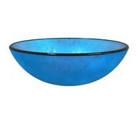 vidaXL Lavandino in Vetro Temperato 42x14 cm Blu