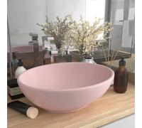vidaXL Lavandino Lusso Ovale Rosa Opaco 40x33 cm in Ceramica