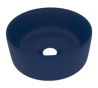 VIDAXL - Lavandino Lusso Rotondo Blu Scuro Opaco 40x15 cm in Ceramica