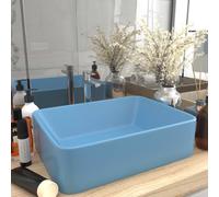 vidaXL Lavandino Luxury Azzurro Opaco 41x30x12 cm in Ceramica