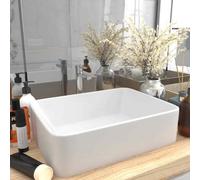 vidaXL Lavandino Luxury Lavello per Bagno Lavabo per Toilette Sanitari Prodotti per Bagno Vaschetta Bianco Opaco 41x30x12 cm in Ceramica