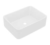 vidaXL Lavandino Luxury Bianco Opaco 41x30x12 cm in Ceramica