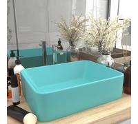 vidaXL Lavandino Luxury Turchese Opaco 41x30x12 cm in Ceramica
