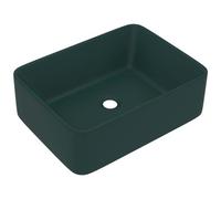 VIDAXL - Lavandino Luxury Verde Scuro Opaco 41x30x12 cm in Ceramica