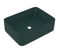 vidaXL Lavandino Luxury Verde Scuro Opaco 41x30x12 cm in Ceramica