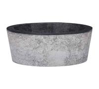vidaXL Lavandino Nero Ø40x15 cm in Marmo