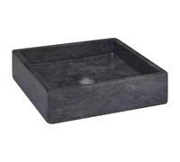 vidaXL Lavandino in Marmo Nero 40x40x10 cm