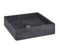 vidaXL Lavandino Nero 40x40x10 cm in Marmo