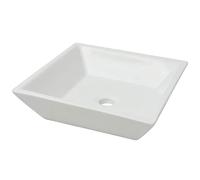 vidaXL Lavandino Quadrato in Ceramica Bianca 41,5x41,5x12 cm