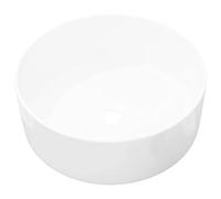 vidaXL Lavandino Tondo in Ceramica Bianca 40x15 cm da Bagno Lavabo Lavello