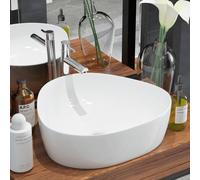 vidaXL Lavandino Triangolare in Ceramica Bianca 50,5x41x12 cm