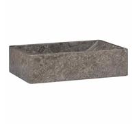 vidaXL Lavello 45x30x12 cm Marmo Lucido Grigio