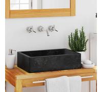 vidaXL Lavello 45x30x12 cm Marmo Lucido Nero