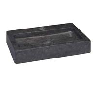 vidaXL Lavello a Parete Nero 38x24x6,5 cm in Marmo