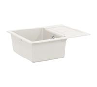 vidaXL Lavello Bianco 620 x 500 mm 80% Quarzo e 20% Resina