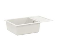 vidaXL Lavello Bianco 780 x 500 mm 80% Quarzo e 20% Resina