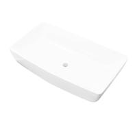 vidaXL Lavello Bianco in Ceramica di Lusso Rettangolare 71 x 39 cm