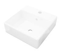 vidaXL Ceramica di lusso bacino con foro di scarico 41 x 41 centimetri