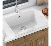 vidaXL Lavello da cucina Bianco 54 x 44 x 20 cm Granito