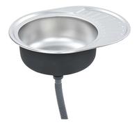 Lavello Da Cucina Con Filtro E Sifone Ovale In Acciaio Inox