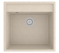 VIDAXL - Lavello da Cucina con Foro Troppopieno Beige in Granito