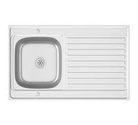 VIDAXL - Lavello da Cucina con Scarico Argento 1000x600x155 mm Acciaio