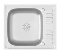 Lavello da Cucina con Scarico Argento 500x600x155 mm Acciaio