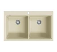 Lavello Da Cucina In Granito Vasca Doppia Beige