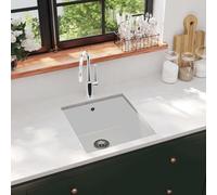 Lavello da cucina in granito vasca singola bianco