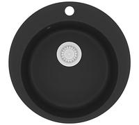 Lavello Da Cucina In Granito Vasca Singola Circolare Nero