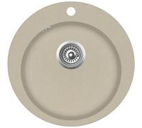 VIDAXL - Lavello Da Cucina In Granito Vasca Singola Tonda Beige