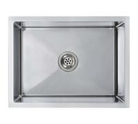 AX Lavello Cucina Argento 59x44x20cm Vasca Drop In X-Flume Incasso Piano 145078