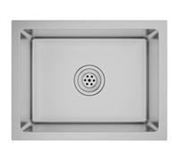 vidaXL Lavello da Cucina Lavorato a Mano Elegante Lavabo Lavandino Artigianale Antiruggine Arredi Cucina in Acciaio Inossidabile Satinato