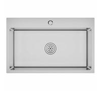 vidaXL Lavello da Cucina Lavorato a Mano in Acciaio Inox