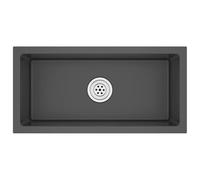 AX Lavello Cucina Incasso Nero Vasca DropIn X-Flume Sospeso 60x30x20cm New 51505