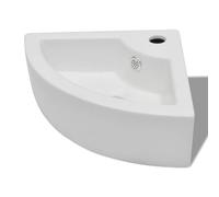vidaXL Lavandino con Troppopieno 45x32x12,5 cm Bianco